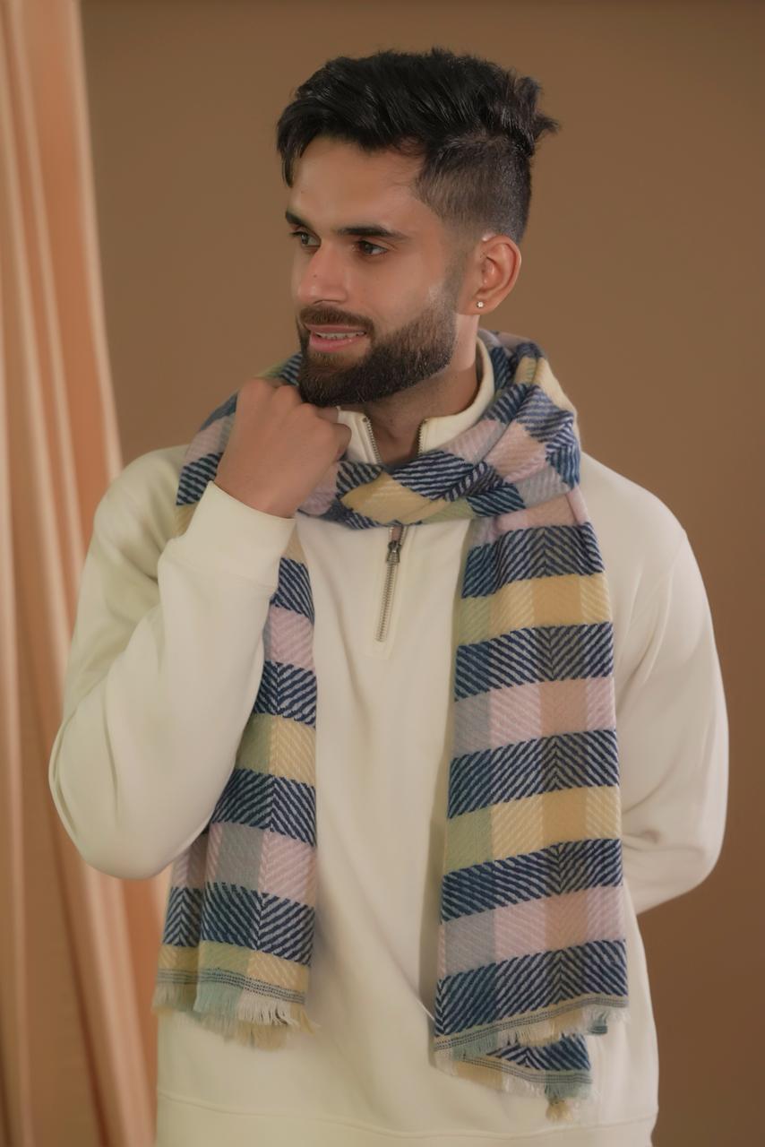 Aurora Checks Woolen Muffler